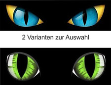 Autoaufkleber Böse Gemein Panther Katzen-Augen Blau Gelb Grün L544 Sticker-12cm