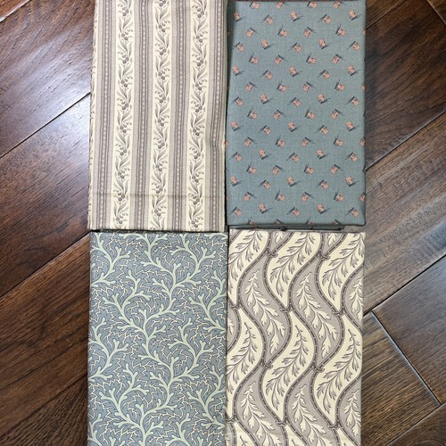 MODA 1862 Battle Hymn By Barbara Brackman -Reproduction Blue/Tan- 4 Yard Bundle - Picture 3 of 7