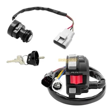 Handlebar Start Switch & Ignition Key Switch for Yamaha Kodiak 450 700 2016-2023