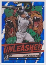 2021 Donruss Baseball UNLEASHED Alex Rodriguez Blue Insert Card # 161/249