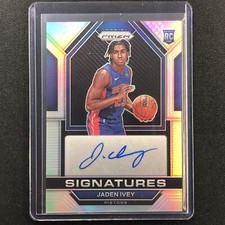 2022-23 Prizm JADEN IVEY Rookie Signatures Auto Silver Prizm SP #JIV