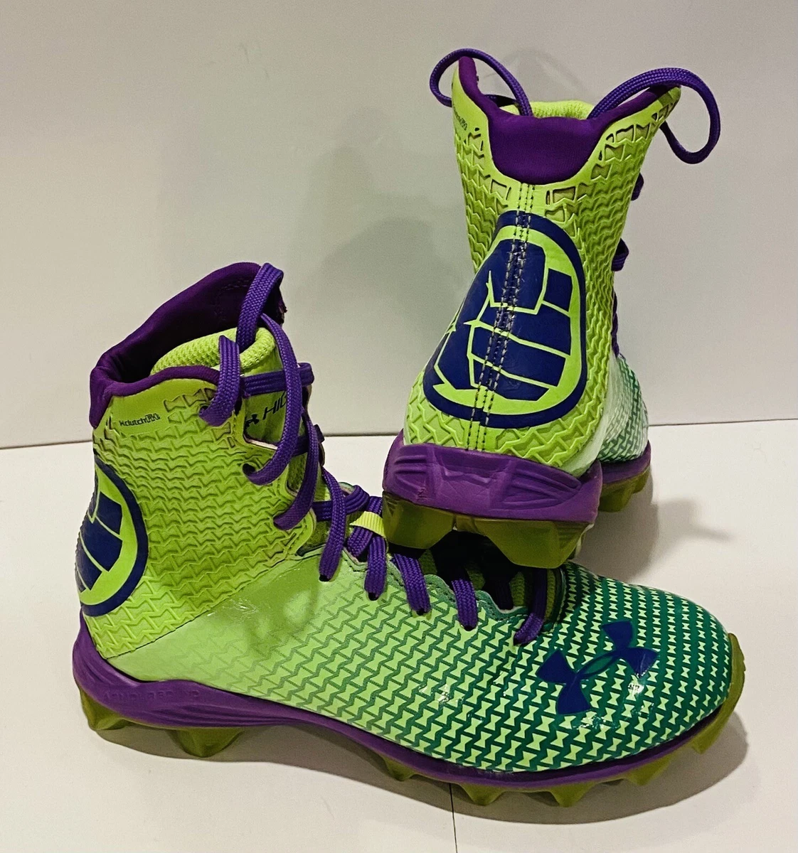 Under Amour UA MARVEL HULK High Top Baseball Soccer Cleats 3Y