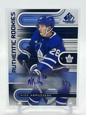 NICK ABRUZZESE 2022-23 SP Game Used Hockey 🚨 Authentic Rookies Auto SP 🚨 LEAFS
