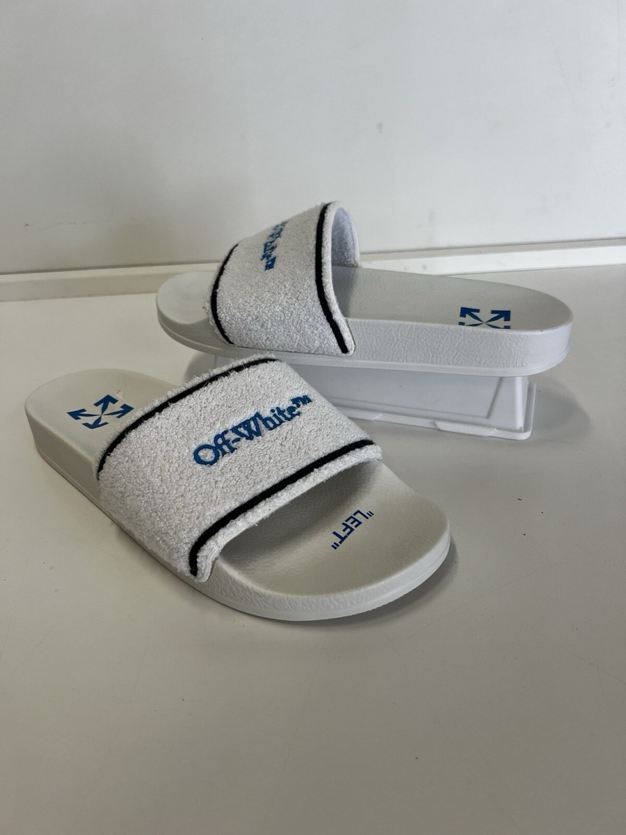 New Off-White Virgil Abloh Terry Embroidery Slide Sandal