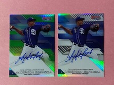 Anderson Espinoza 2x 2017 Bowmans Best Base & Green Auto Autograph Lot