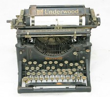 ANTIQUE VINTAGE TYPEWRITER UNDERWOOD BLACK UNTESTED PARTS OR REPAIR thumbnail