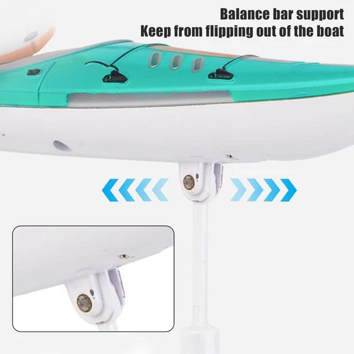 2.4Ghz Indoor Mini RC Boat Simulation Remote Control Rowing Rechargeable Toy - Picture 12 of 12