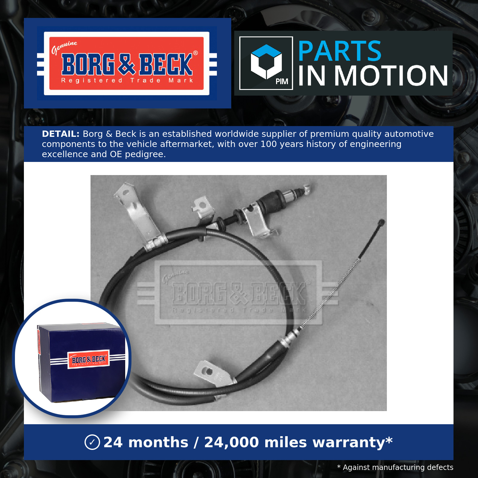 Handbrake Cable fits KIA RIO Mk2 1.4 Rear Left 05 to 11 G4EE Hand Brake Parking