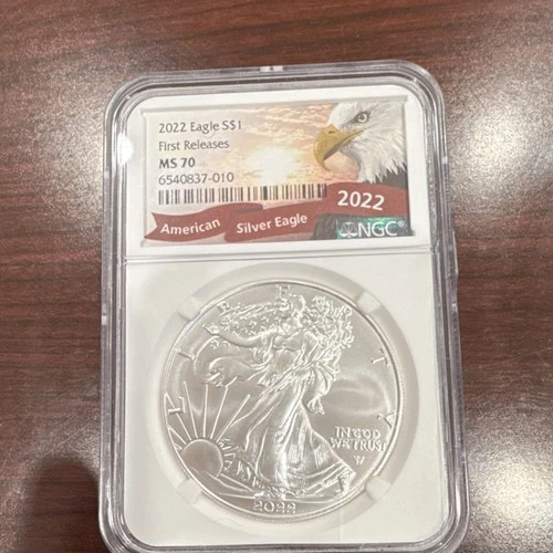 U.S. Mint 2022 American Silver Eagle 1 oz NGC MS 70 First Releases
