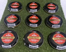 Pack of 10 - Kiwi Shoe Polish - Black- Shines, Nourishes, Protects 31g