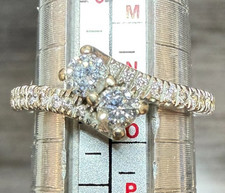 EVER US Two-Stone Ring 1/2 ct tw Round Brilliant Natural Diamond 14K White Gold