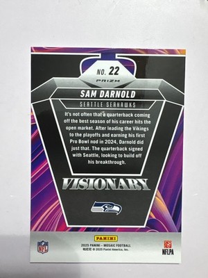 2025 Panini Mosaic Visionary Sam Darnold SSP Case Hit Seattle