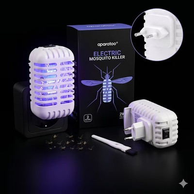 aparatoo Insektenvernichter 2er-Set QH90C Mückenfalle UV-LED Elektrisch NEU OVP