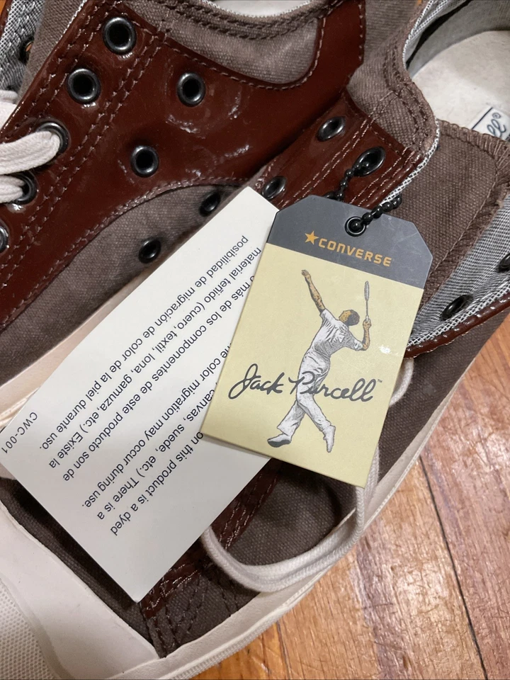 Zapatos Converse Jack Purcell Ox Para Hombres Raros De Colección Talla 10 MARRÓN CHAROL Foto 2 de 4