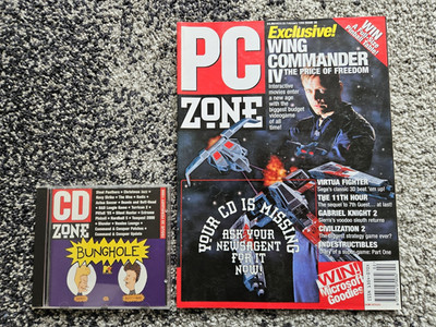 PC Zone Magazine & Demo Disc February 1996 #35 - UK Retro Vintage Gaming Gamer
