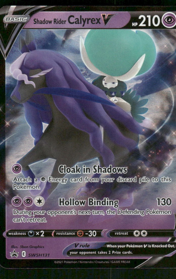 Shadow Rider Calyrex V - SWSH131 Promo Holo Pokemon NM