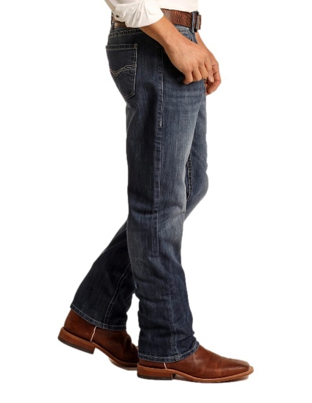 Rock & Roll Western Denim Jeans Mens 36 x 34 Dark Vintage MTB3482 CLEARANCE