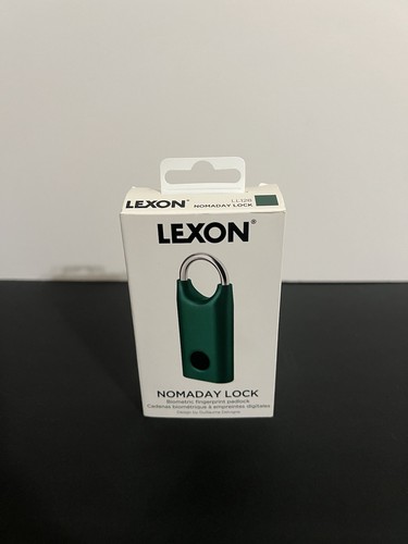 Lexon Nomaday Schloss dunkelgrün biometrisches Fingerabdruck-Vorhängeschloss