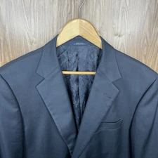 Joseph Abboud Blazer Jacket Mens 44S Blue Solid Super 120s Wool Double Vented