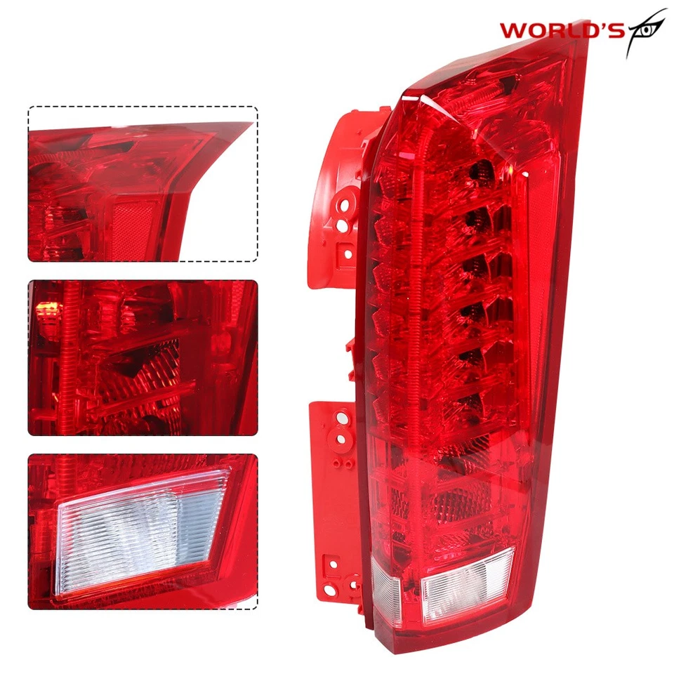 Right Side Fits For Cadillac SRX 2010-2016 Red Lamp Taillights Assembly - Image 4 of 4