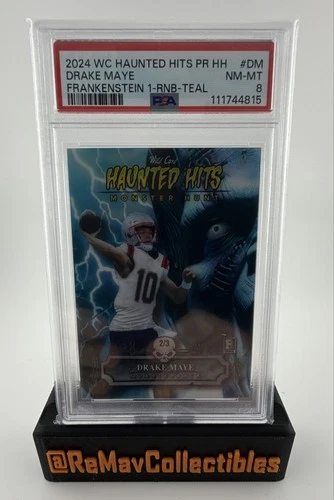 2024 Wild Card Haunted Hits Monster Hunt Promo - Drake Maye RC Rookie /3 PSA 8