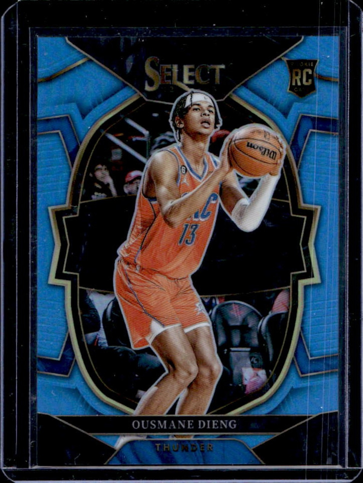 2022-23 Panini Select Ousmane Dieng RC Light Blue Prizm Concourse #/299 Thunder