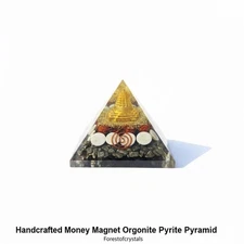Orgonite Pyrite Pyramid Vastu Money Magnet Feng Shui EMF Protection and Healing