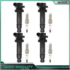4* Ignition Coils & 4* Spark Plugs For Kia Soul 2010-2011 Kia Rio 2020-2021 1.6L