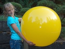 36" Solid YELLOW Inflatable BEACH BALL Glossy Vinyl,BLOWUP SUN