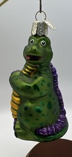 Old World Christmas Glass Blown Ornament, Little Dragon 3.75  Green Purple,gold