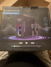 Karaoke Machine with Two Wireless Microphones, Powerful Portable Bluetooth...