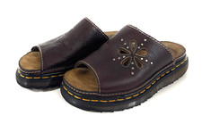 Vtg Doc Dr Martens Flower Cutout Chunky Sandals Womens Sz US 5 Made In England