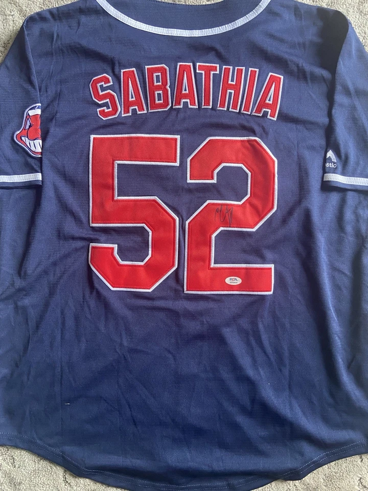 CC Sabathia Signed Autograph Auto Cleveland Indians Jersey PSA/DNA - Image 2 of 3