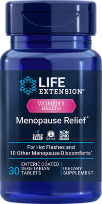 Menopause Relief = 30 enteric-coated vegetarian tablets | LIFE EXTENSION