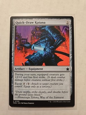Quick-Draw Katana - Foundations - LP - Common - Artifact Equipment - MTG Magic 