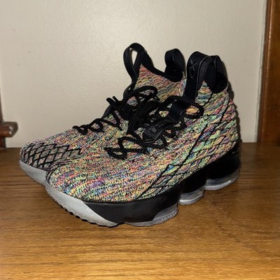 Nike Lebron XV 15 Multicolor Black Four Horsemen US Size 7Y Fruity Pebbles