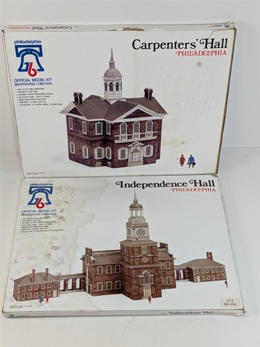 1974 Landmark Models P200 Independence & P201 Carpenters Hall Paper Model Kits