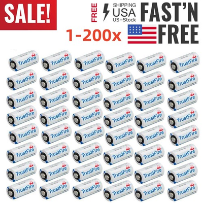 #ad Lot 1 200 Pcs 1400mAh CR123A 123A Lithium Battery 3.0V Li ion Camera Batteries $89.99