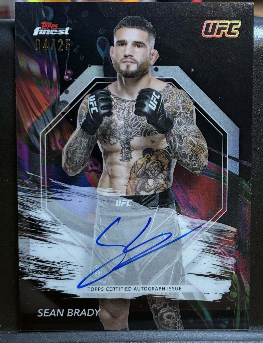 ufc sean brady 激レアカード 2024 Topps Finest UFC Sean Brady Black Refractor Auto On Card