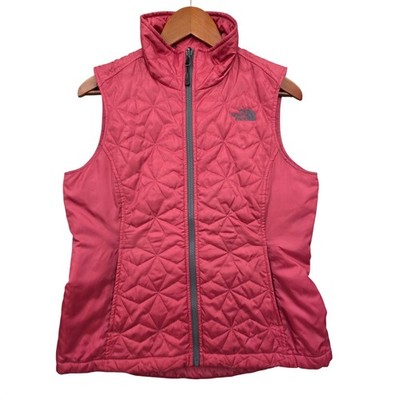 The North Face ThermoBall Quilted Puffer Vest Full Zip Red Womens Medium