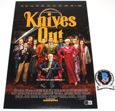 DIRECTOR RIAN JOHNSON SIGNED 'KNIVES OUT' 12x18 MOVIE POSTER BECKETT COA BAS