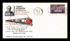 US COVER DAN'L WEBSTER FIRST DAY RUN NEW DESIGN TRAIN NEW HAVEN RAILROAD