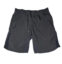 Layer 8 Black Gray Men’s Shorts Drawstring Medium 32-24