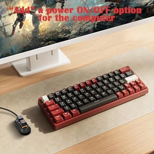 Responsive Mechanical Feel External Power Button for PCs with 2M Cable