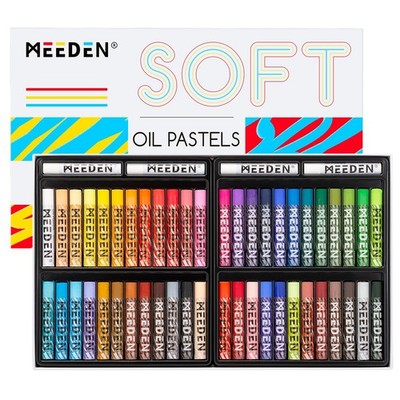 MEEDEN Soft Oil Pastels Set 48 Colors with Extra 4 White Oil Pastels for Arti...