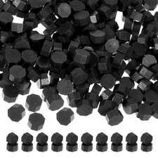 720 x Wax Seal Beads Sealing Wax Beads Octagon Stamp Beads Black