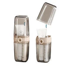 Toothbrush Travel Case, 2 in 1 Toothbrush Holder and Rinse Cup, Large Capacit...