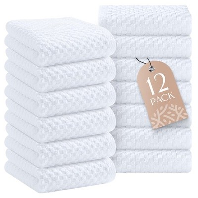 Super Absorbent Kitchen Towels 12 Pack - Premium 100% Cotton Kitchen Towels, ...