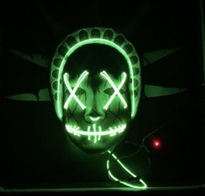Lady Liberty Mask! The Purge! Horror! JD Morgan Studios! Halloween! Light Up! Lady Liberty Mask! The Purge! Horror! JD Morgan Studios! Halloween! Light Up!