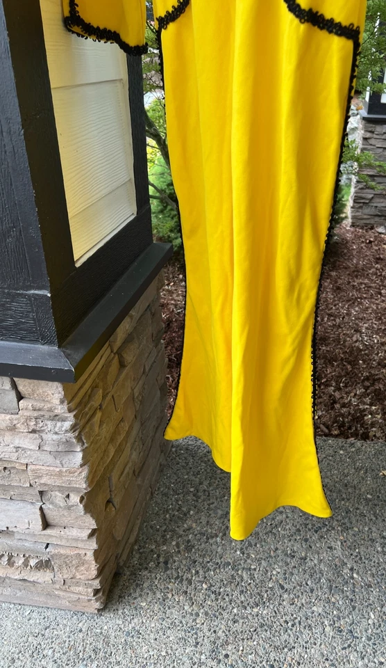 Mono de una pieza vintage Cosplay Kill Bill años 70 JcPenney AMARILLO 11 Foto 4 de 4